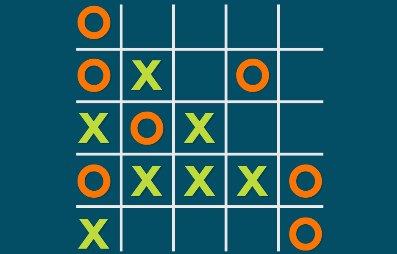 Noughts and Crosses Tactics 5X5 grid