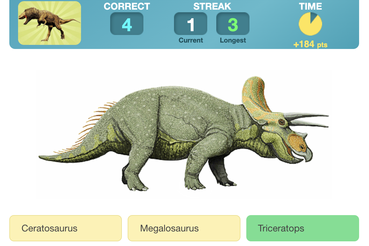 Dinosaur Games Trivia Name That Dinosaur
