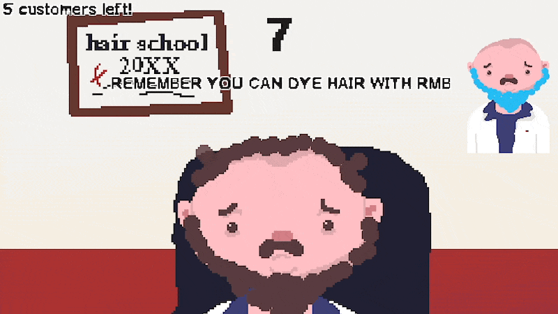 Haarschnitt-Spiel 7 Zweites Haarschnitt-Gameplay