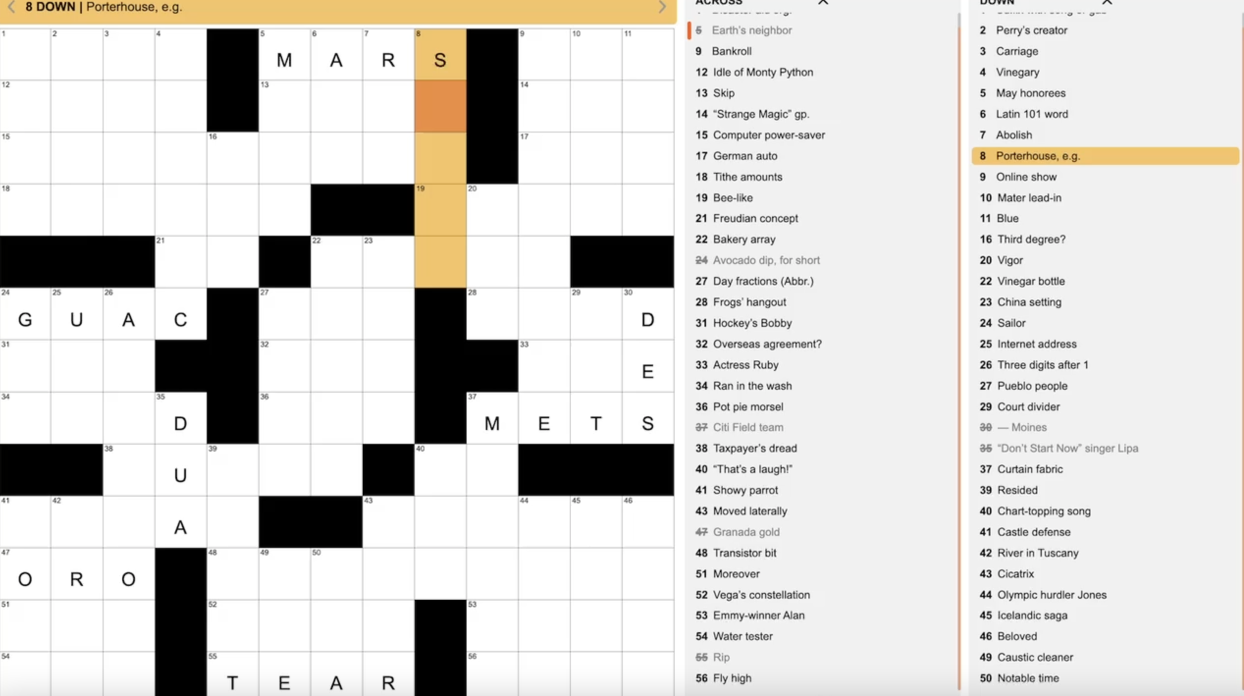 Daily Crossword Online Play at Coolmath Games