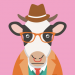 Hipster Cow